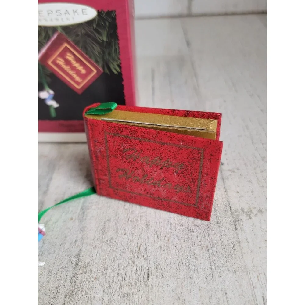 Hallmark NEW happy holidays photo‎ holder Mouse ornament Xmas